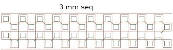 Border Design 588 - 3 Mm Seq Lace Border