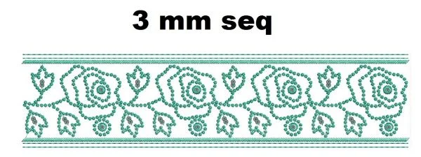 Border Design 596 - 3 Mm Seq Lace Border 3 Mm Seq Lace Bord