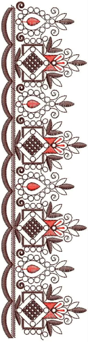 Borders Design 6341 - Cut Work Lace Border