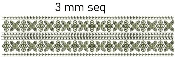 Border Design 662 - 3 Mm Seq Lace Border
