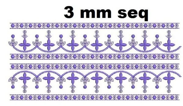 Border Design 7 - 3 Mm Seq Lace Border
