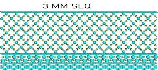 Border Design 751 - 3 Mm Seq Lace Border