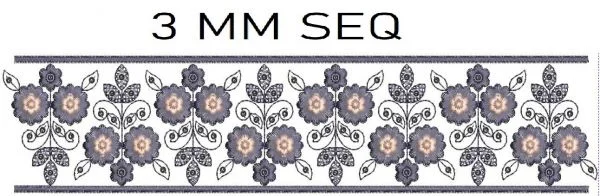 Border Design 768 - 3 Mm Seq Lace Border
