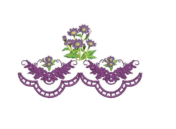 Borders Design 9575 - Border, Bottom Panal Design For Home Embroidery De 35103