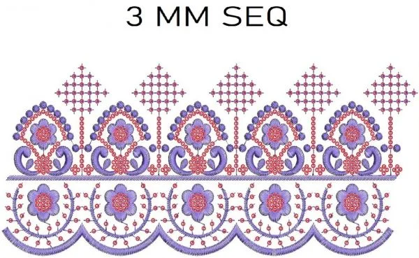 Border Design 960 - 3 Mm Seq Lace Border