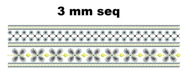 Border Design 970 - 3 Mm Seq Lace Border