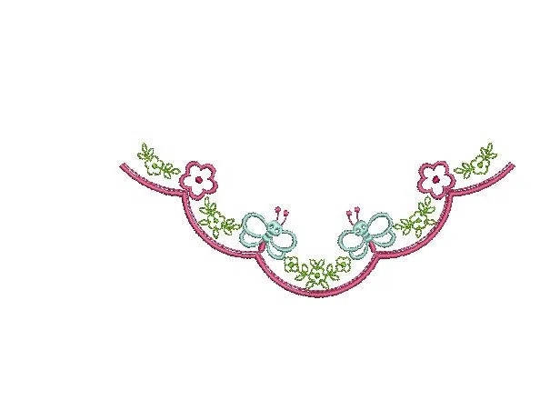 Borders Design 9727 - Border, Bottom Panal Design For Home Embroidery De 35290