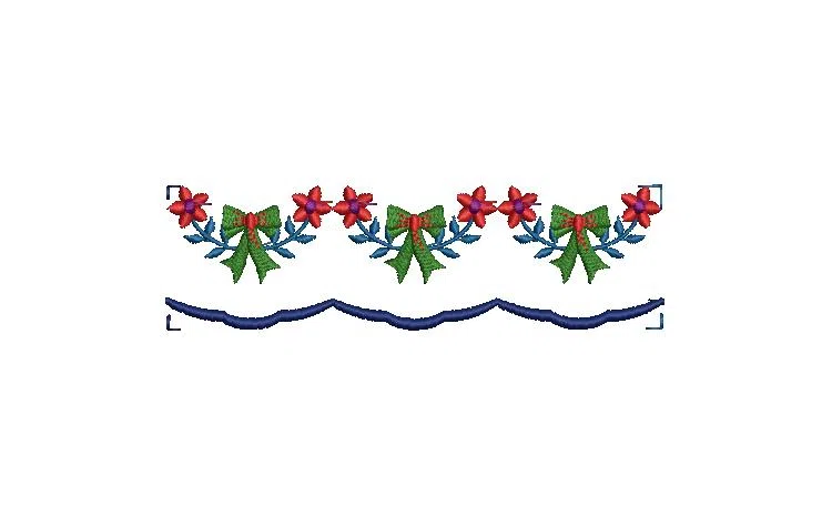 Borders Design 9802 - Border, Bottom Panal Design For Home Embroidery De 35001