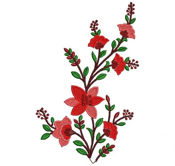 Butta Design 4725 - Creative Red Flowers Home Decor Furnishing Em