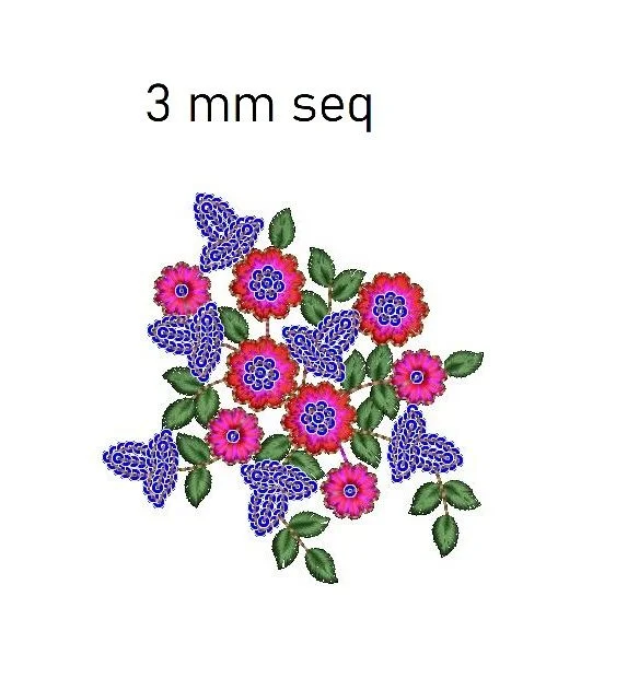 Butta Design 625 - 3 Mm Seq Flower Butta