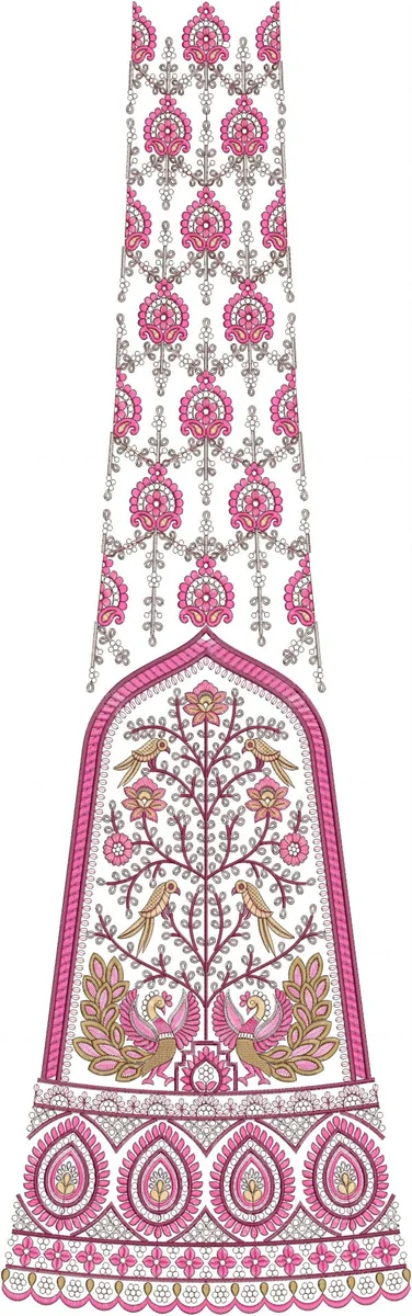 Lehenga Design 1012 - Design 335614 Peacock & Parrot Figure Concept Lehengha Kali