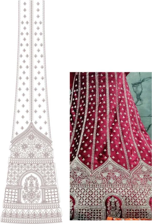 Lehenga Design 1734 - Beautifull Lehengha Choli Kali
