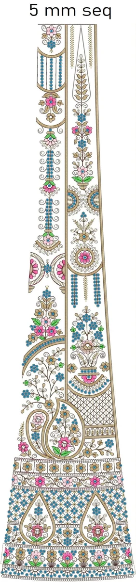 Lehenga Design 3284 - 5 Mm Seq Lehengha Kali