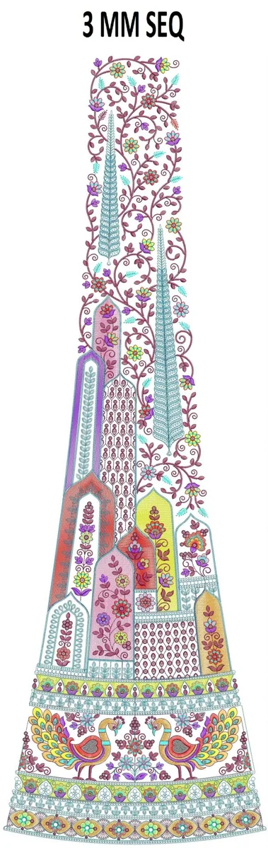 Lehenga Design 4520 - 3 Mm Seq Peacock Figure Concept Lehengha Ka
