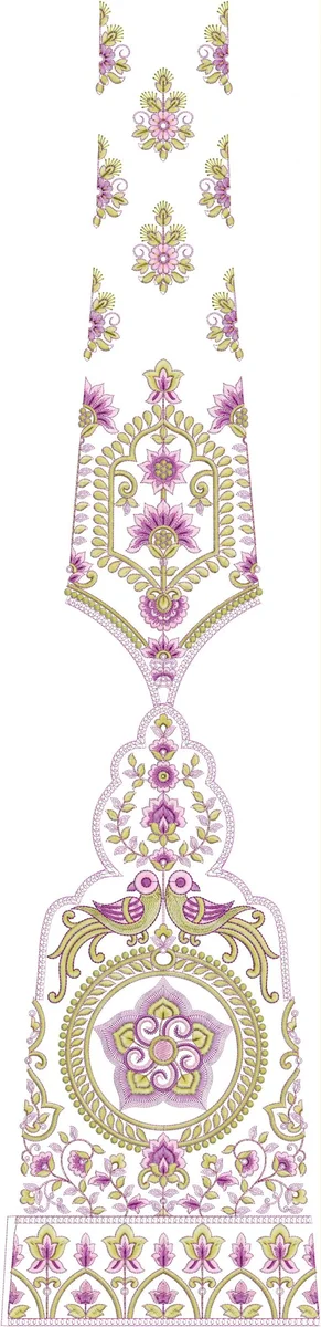 Lehenga Design 5159 - Parrot Figure Concept Lehengha Kali