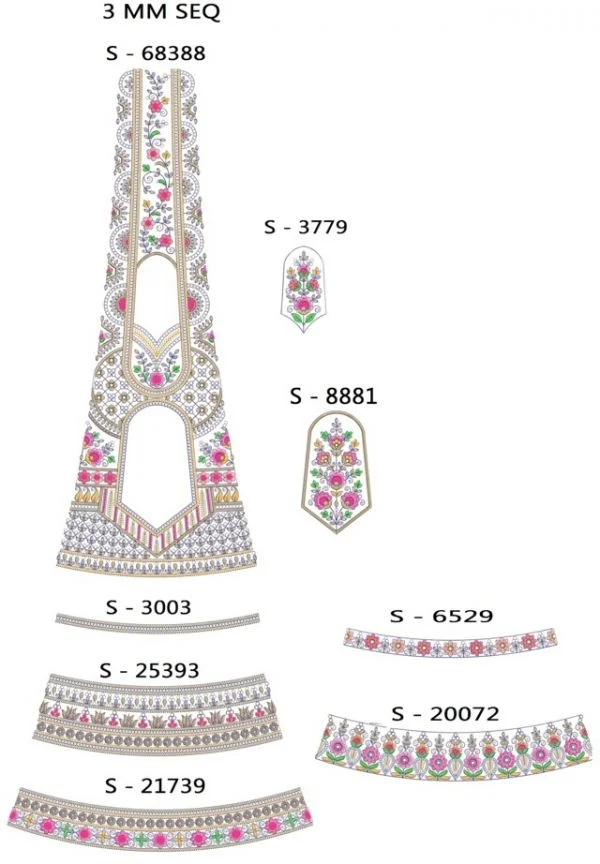Lehenga Design 5396 - 3 Mm Seq Lehengha Kali
