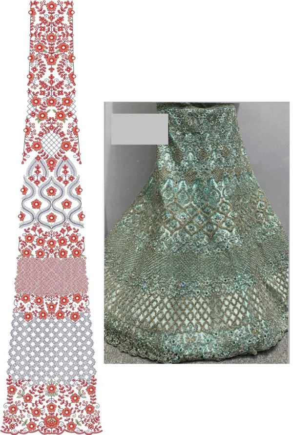 Lehenga Design 6349 - New Pattern Lehengha Kali