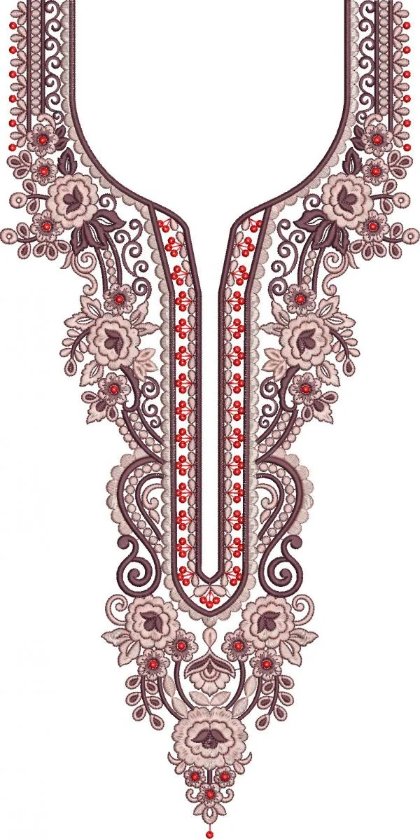 Neck Design 1114 - New Pattern Neck & Gala