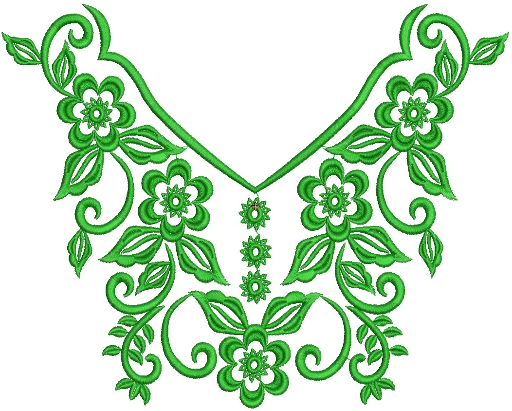 Neck Design 1911 - Arabick Embroidery Design 1 9500
