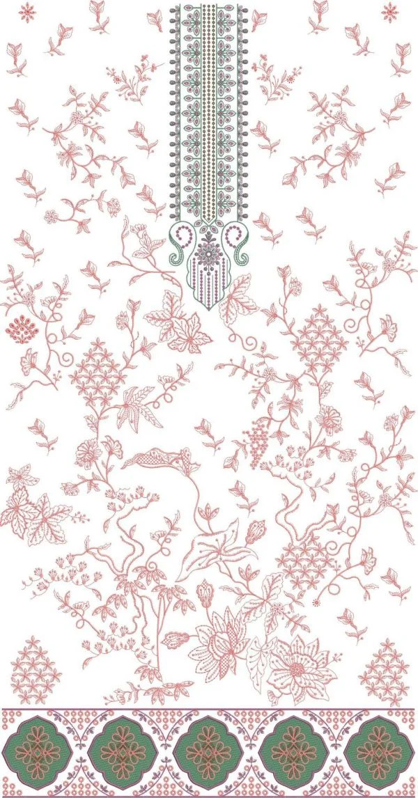 Neck Design 2251 - Pakistani Single Head Neck Suit