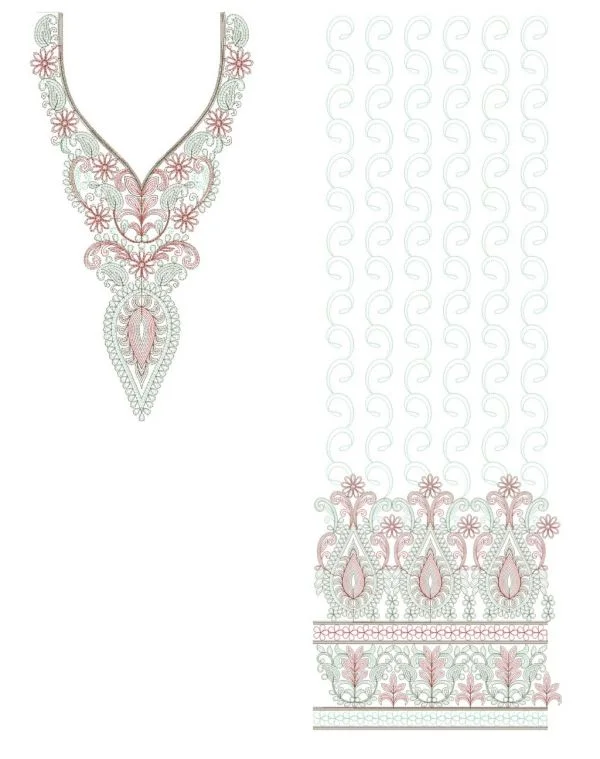 Neck Design 2508 - Neck Daman