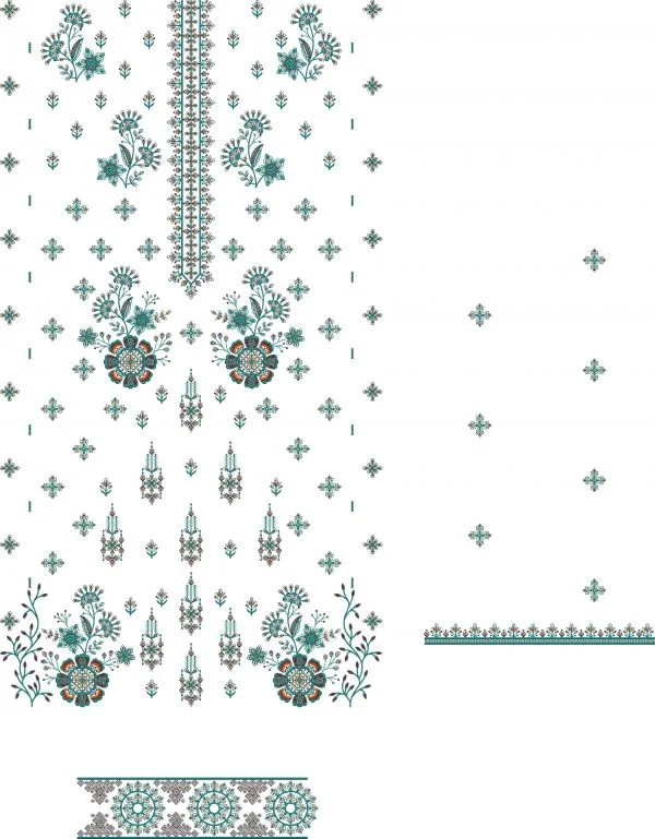 Neck Design 2809 - Pakistani Single Head Neck Suit