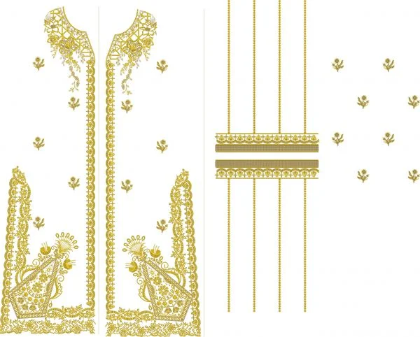 Neck Design 2895 - Pakistani Single Head Neck Suit