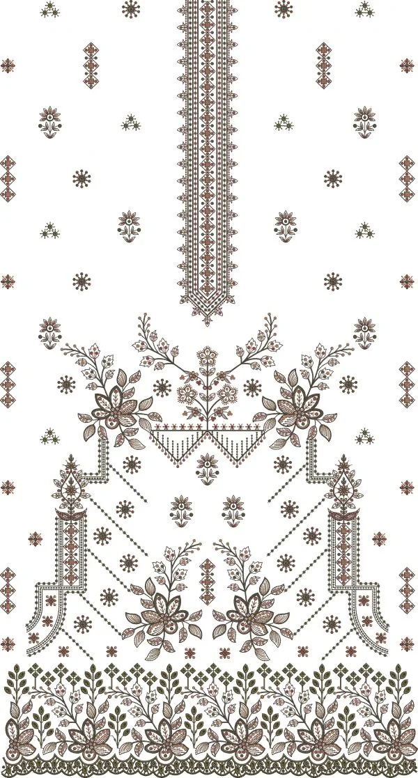 Neck Design 3220 - Pakistani Single Head Neck Suit