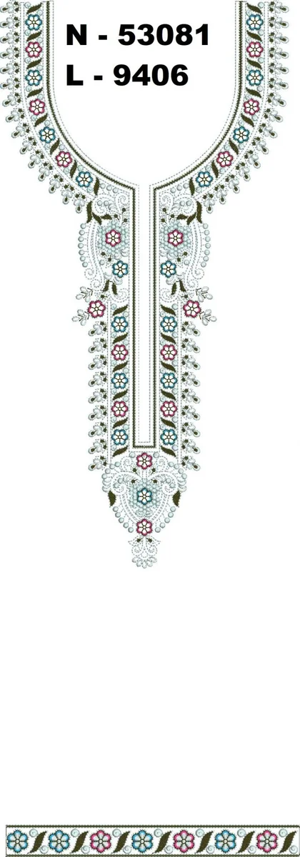 Neck Design 338 - Awesome Neck With Lace Border
