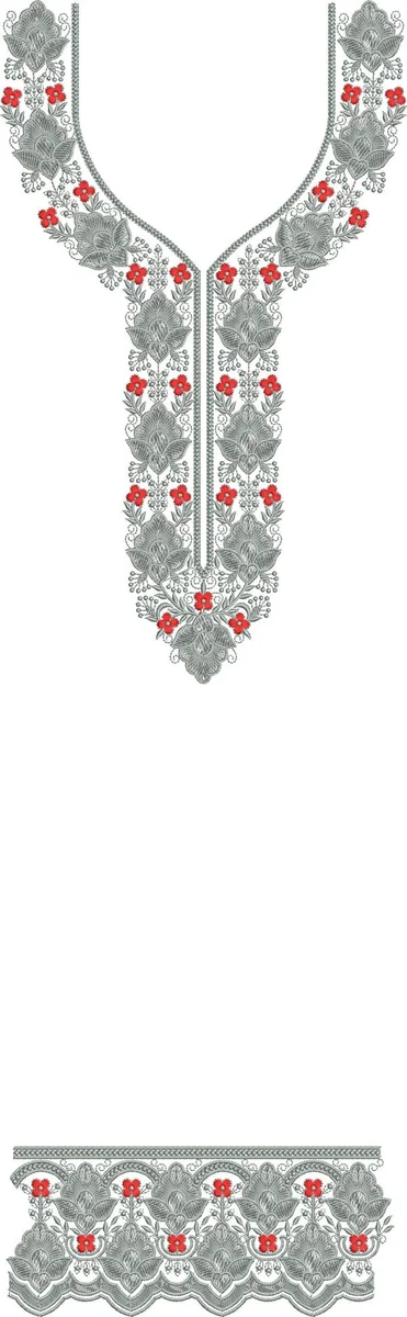 Neck Design 405 - Beautiful Neck With Lace Border