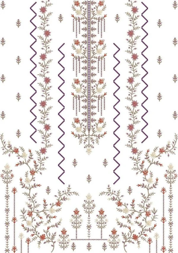 Neck Design 4062 - Pakistani Single Head Neck Suit