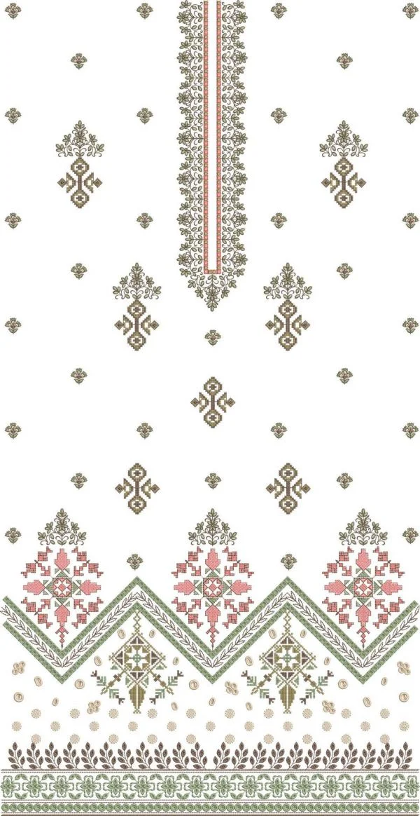 Neck Design 4091 - Pakistani Single Head Neck Suit