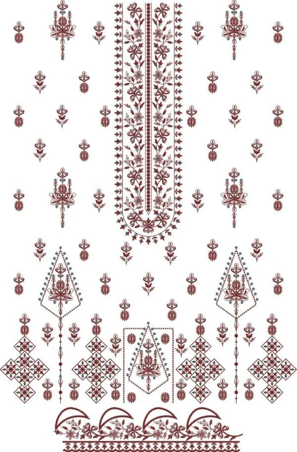 Neck Design 4229 - Pakistani Single Head Neck Suit