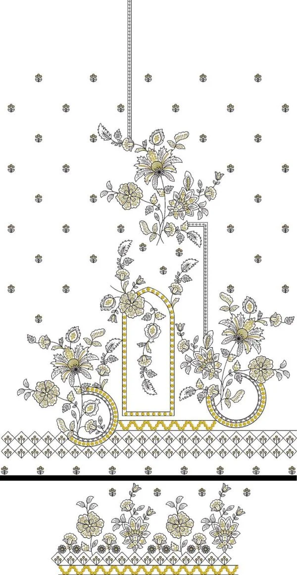 Neck Design 4234 - Pakistani Single Head Neck Suit