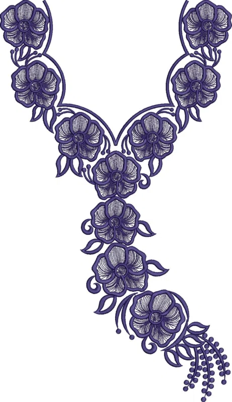 Neck Design 5614 - Arabian Neck High Quality Embroidery Free Design 46393