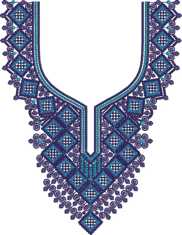 Neck Design 5691 - Arabian Neck High Quality Embroidery Free Design 46472