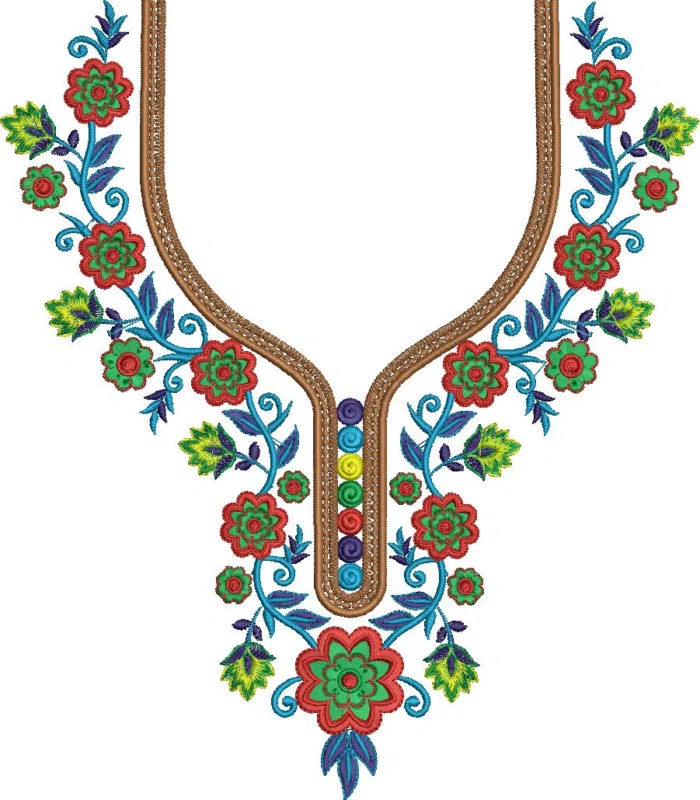 Neck Design 5942 - Arabian Neck High Quality Embroidery Free Design 46910