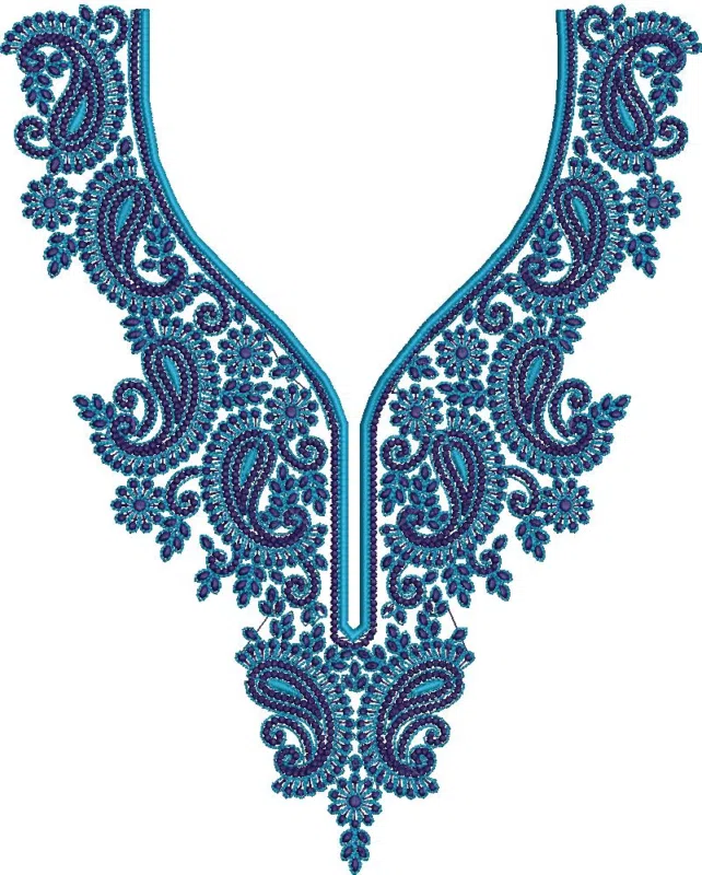 Neck Design 5945 - Arabian Neck High Quality Embroidery Free Design 46930