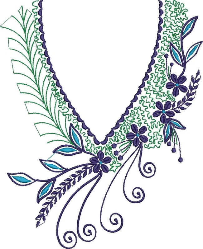 Neck Design 5985 - Arabian Neck High Quality Embroidery Free Design 47205