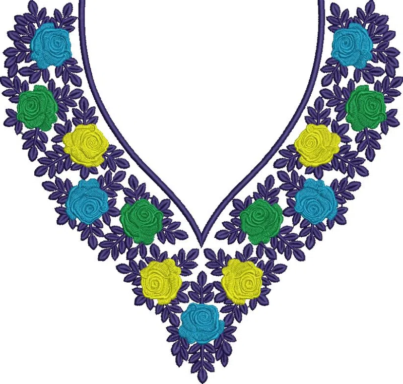 Neck Design 6183 - Arabian Neck High Quality Embroidery Free Design 47247