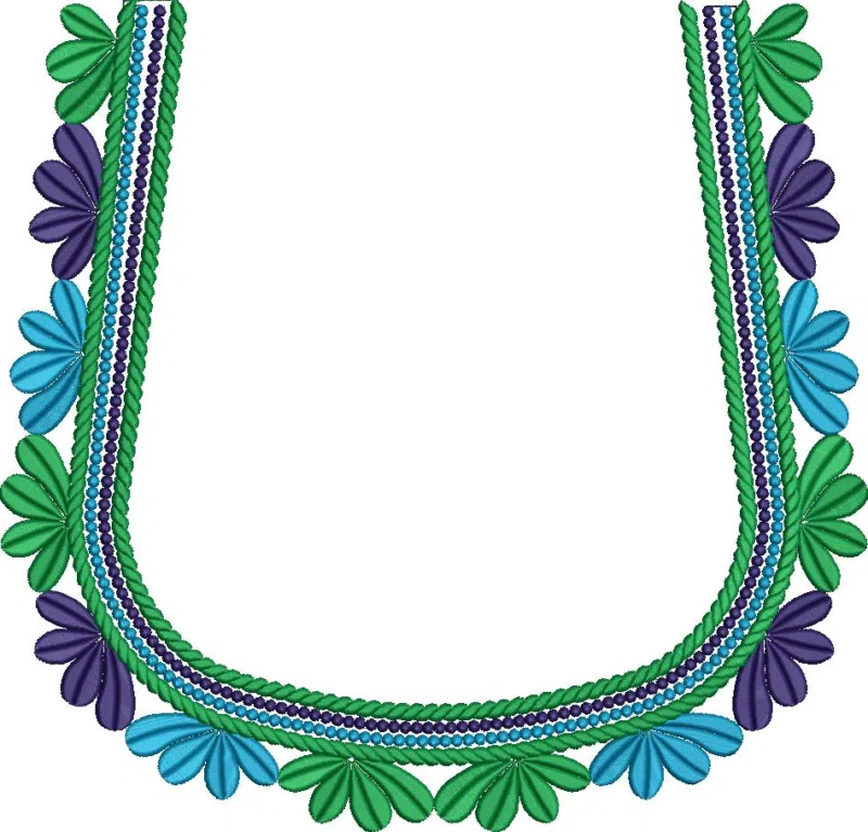 Neck Design 6224 - Arabian Neck High Quality Embroidery Kfree Design 46240
