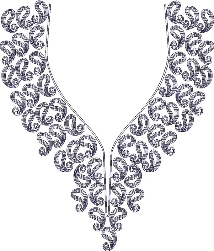 Neck Design 6306 - Arabic Girls Cording Nick Embroidery Design (242) 47522
