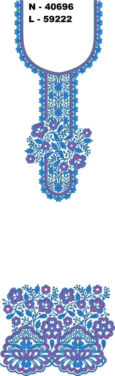 Neck Design 637 - Beautiful Neck With Lace Border