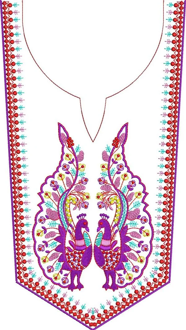 Neck Design 905 - Peacock Figure Concept Neck & Gala