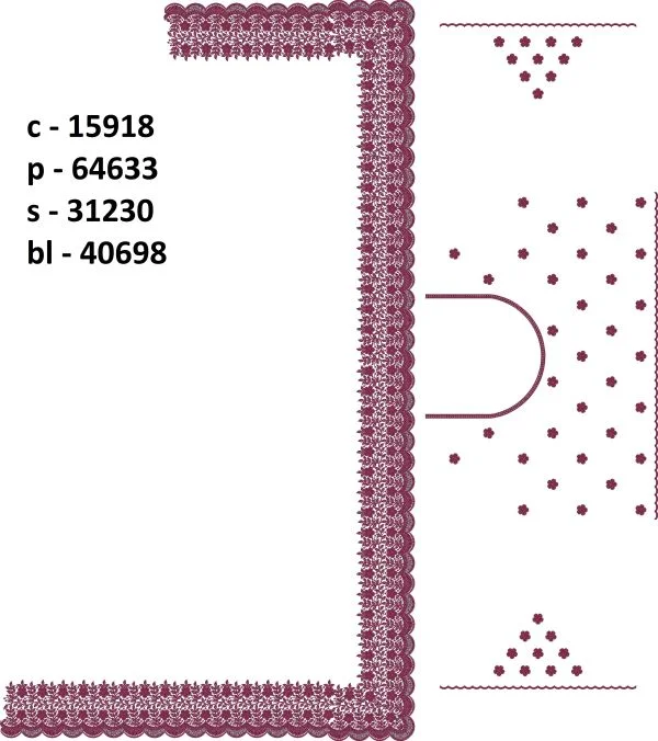 Saree Design 1048 - Barick Stitch Concept Border C Palu Skirt Sar