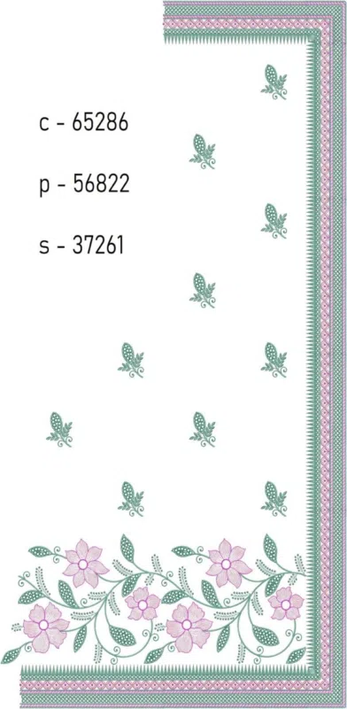Saree Design 13726 - Beautiful Border C Pallu Skirt Saree 374011
