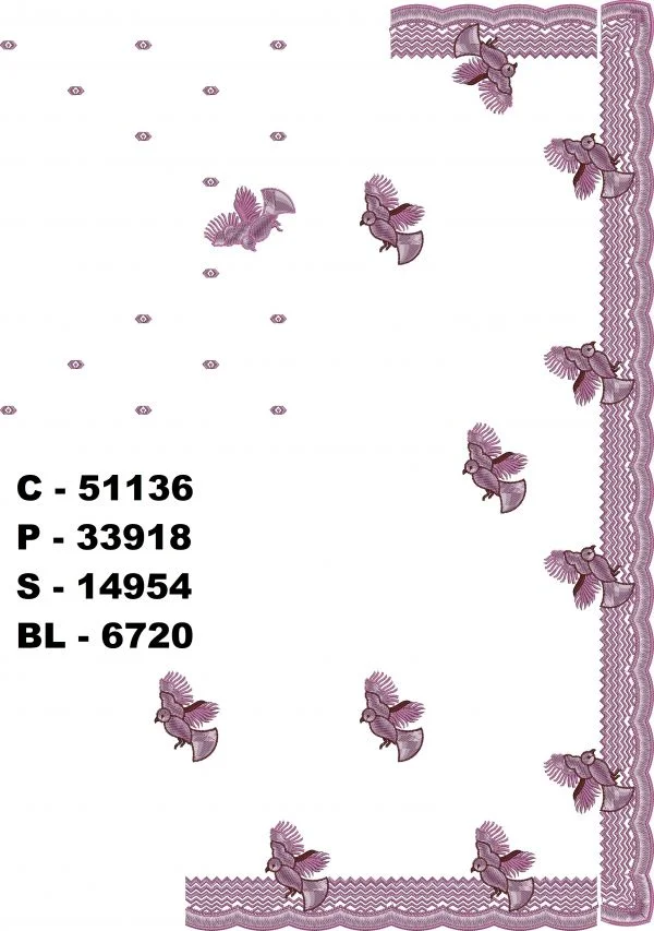 Saree Design 1648 - Sparrow Figure Concept Border C Pallu Skirt S