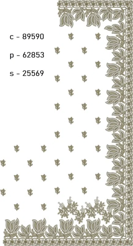 Saree Design 19056 - Unique Border C Pallu Skirt Saree 342673