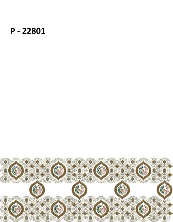 Saree Design 201 - Peacock Figure Concept Panel Pallu Skirt Sare
