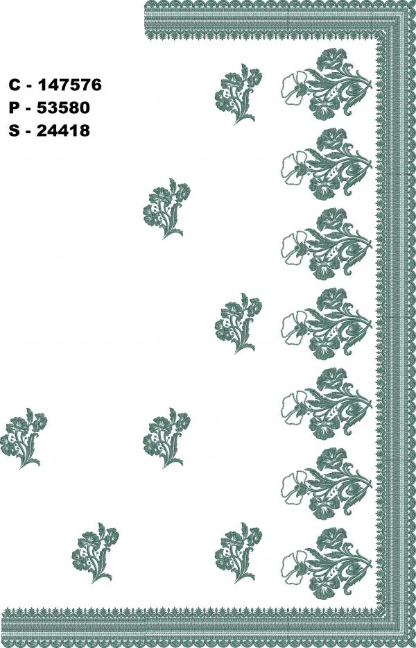 Saree Design 2046 - Awesome Border C Pallu Skirt Saree